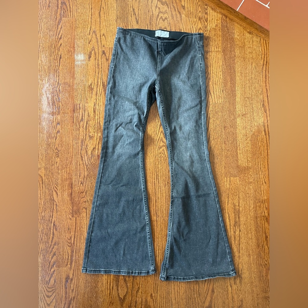 Free People Dark Gray Flare Jeans